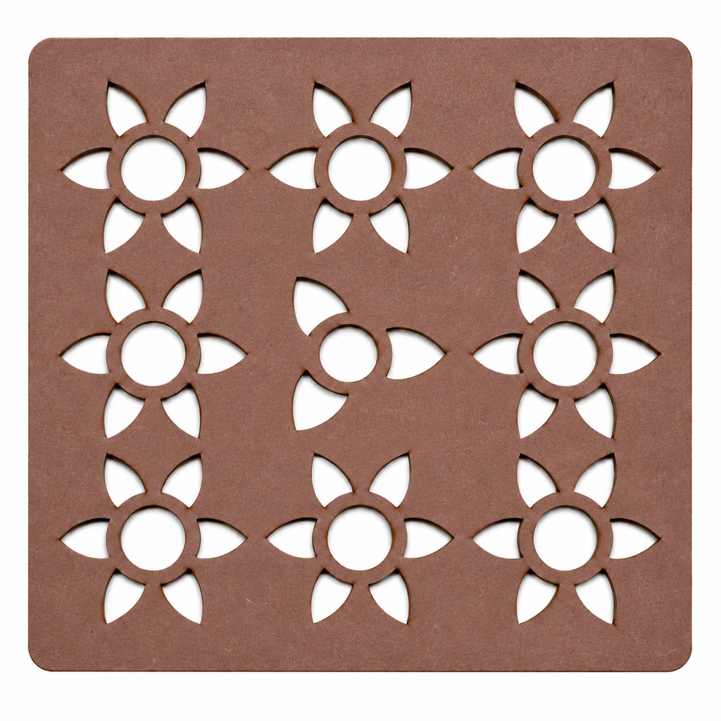 Vardhini Kalash MDF Rangoli Stencil | Traditional Kalash Kolam Design | Reusable Pooja & Festival Stencil