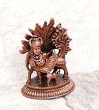 Sacred Handmade Copper Goddess Idol – 4.6 cm, 45 Grams, Antique Patina Finish, Pack of 1 Piece