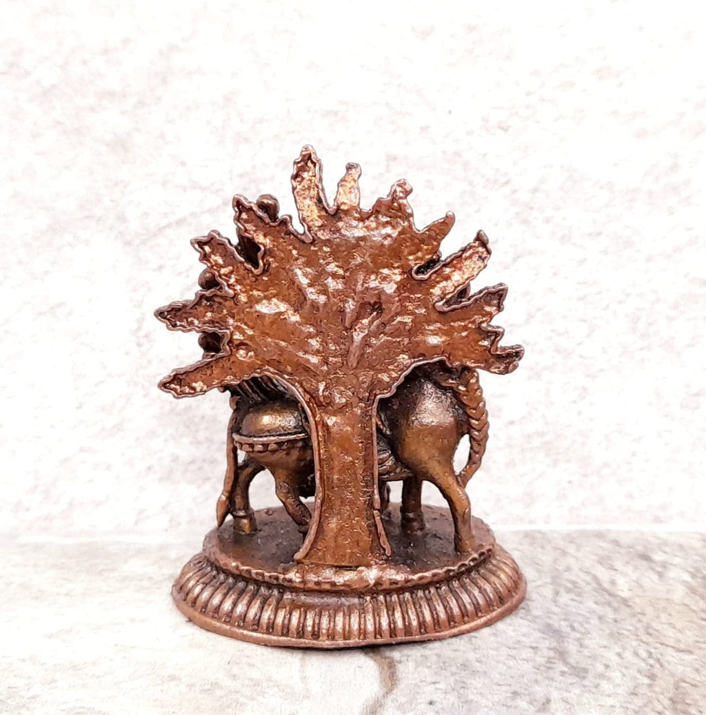 Sacred Handmade Copper Goddess Idol – 4.6 cm, 45 Grams, Antique Patina Finish, Pack of 1 Piece