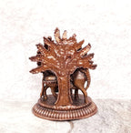Sacred Handmade Copper Goddess Idol – 4.6 cm, 45 Grams, Antique Patina Finish, Pack of 1 Piece