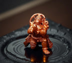 Sacred Lord Hanuman Solid Copper Mini Idol – 1.5 Inches | 48 Grams | Antique Patina Finish | Handcrafted Temple Murti | Unikraf