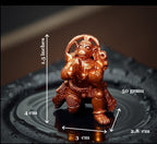 Sacred Lord Hanuman Solid Copper Mini Idol – 1.5 Inches | 48 Grams | Antique Patina Finish | Handcrafted Temple Murti | Unikraf