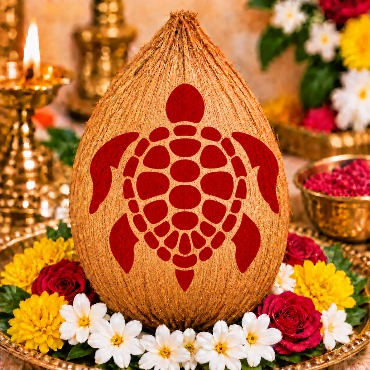 Kurma Mandala Coconut Decoration Stencil - Unikraf
