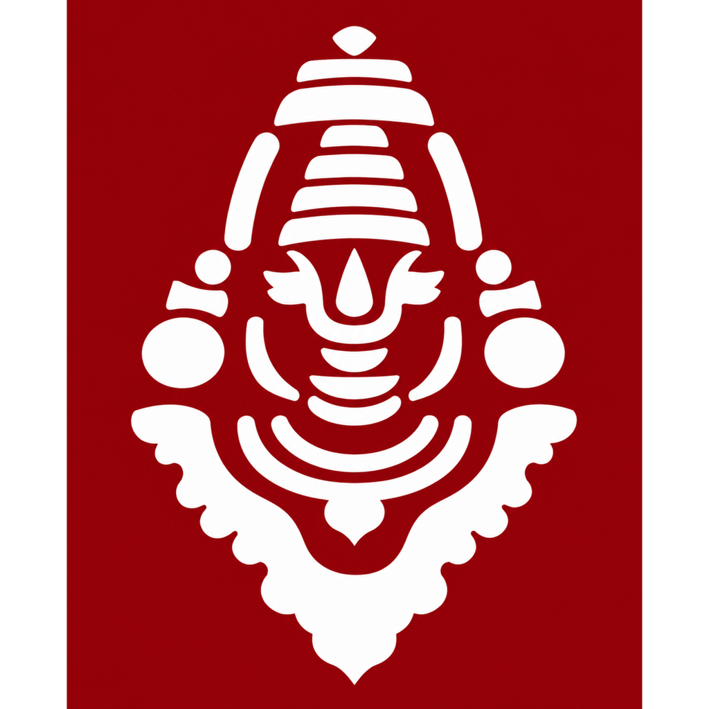 Lord Balaji Face Coconut Decoration Stencil - Unikraf