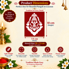 Lord Balaji Face Coconut Decoration Stencil - Unikraf