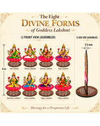 Ashta Lakshmi Set for Varalakshmi Pooja – 4 Inch MDF Set of 8 | Pooja, Vratham & Bommala Koluvu Decor