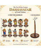 Dashavatar Set of 10 – MDF Lord Vishnu Dasavatara for Pooja, Home Décor & Gifting