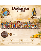 Dashavatar Set of 10 – MDF Lord Vishnu Dasavatara for Pooja, Home Décor & Gifting