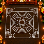 Ashtadhalam Normal Kolam Flex Stencil  | Reusable Rangoli Stencil for Pooja & Festivals