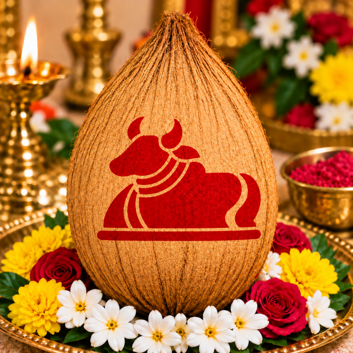 Nandi Deva Coconut Decoration Stencil - Unikraf