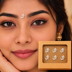 Divine Om Designer Bindi Set of 6 Bindi Stickers  | Sacred Spiritual Bindis for Pooja, Festivals & Daily Wear