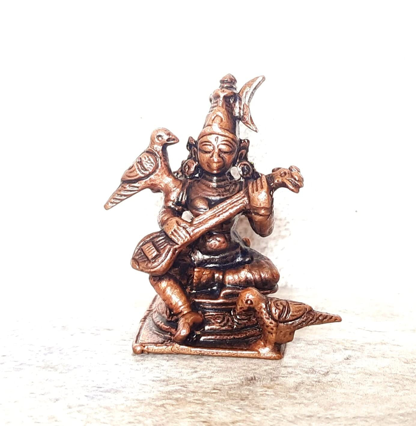 Copper Unikraf , Raja Mathangi -1.6Inches (4.5 Cm) Height, 50G, Copper Idol Patina Antique Finish, Pack Of 1 Master Piece