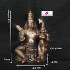 Brown Copper God Idols Ram And Seeta I, 2.3 Inches, 160G, Patina Antique Finish, Pack Of 1 Piece