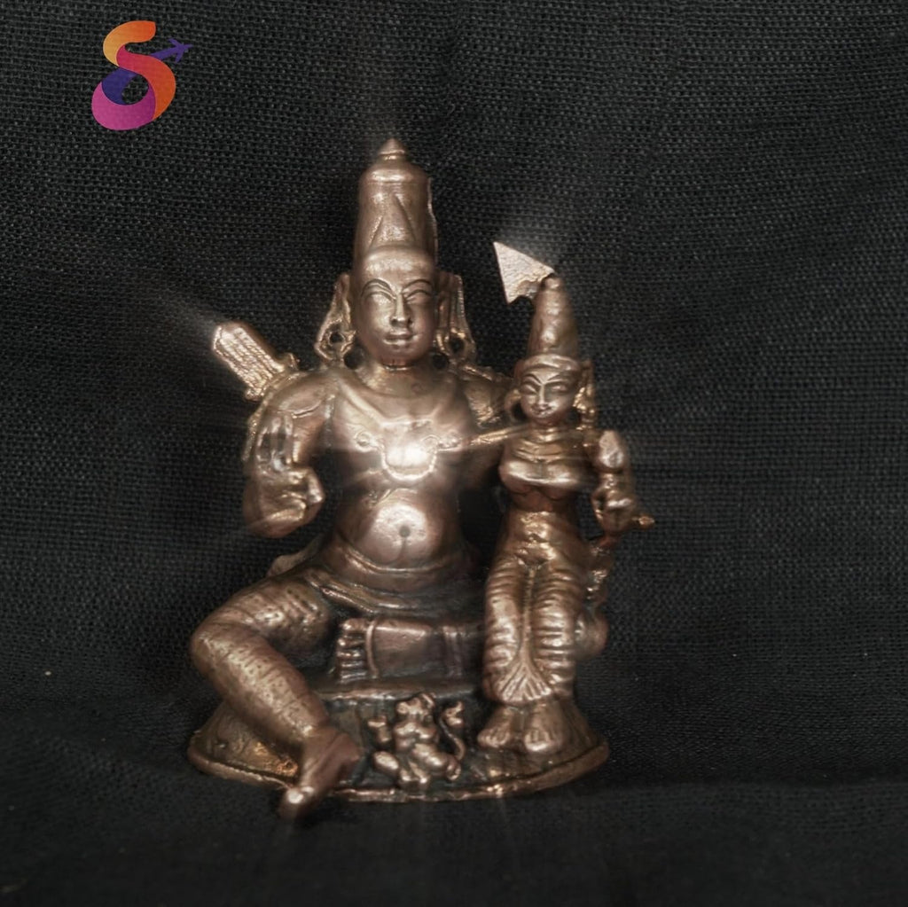 Brown Copper God Idols Ram And Seeta I, 2.3 Inches, 160G, Patina Antique Finish, Pack Of 1 Piece