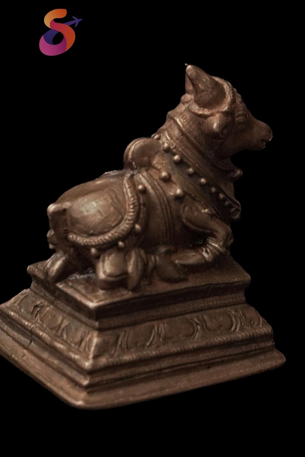 Brown Copper God Idols Nandhi, 2.1 Inches, 150G, Patina Antique Finish, Pack Of 1 Piece