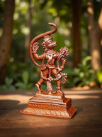 Copper Idols India, 2.1 Inches, Handmade Little Hanuman, 36Grams, Patina Antique Finish, Pack Of 1 Piece