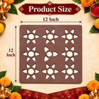 Vardhini Kalash MDF Rangoli Stencil | Traditional Kalash Kolam Design | Reusable Pooja & Festival Stencil