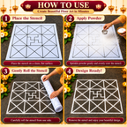 Traditional Navakam Design Flex Stencil _2 Feet _for Pooja & Temple Decorations | Unikraf