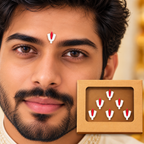 Premium Tirunamam Tilak Bindi Set – White & Red Traditional Design | Bindis Sticker 6