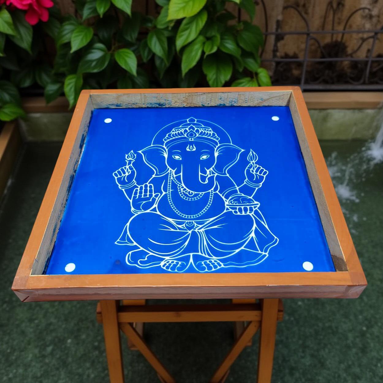 Unikraf  Ganesha Rangoli Stencil Wooden 10×10 Inches Pack of 1 Piece