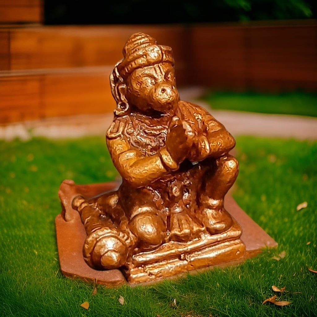 Sacred Copper Lord Hanuman Mini Idol – 0.8 Inches, 20 Grams, Handmade Antique Finish, Pack of 1 Piece