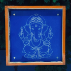 Unikraf Ganesha Rangoli Stencil Wooden 10*10 Inches Pack of 1 Piece