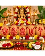 Combo 2 |Sacred Lakshmi , Ganesh Combo Set _ Coconut Decoration Stencil Design _ Pack of 5 _Unikraf