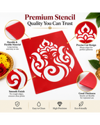 Combo 2 |Sacred Lakshmi , Ganesh Combo Set _ Coconut Decoration Stencil Design _ Pack of 5 _Unikraf