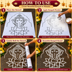 Swasthi Ganapati Flex Stencil | Traditional Ganesha Design for Pooja & Temple Decorations | Unikraf