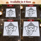 Divine Ganapati Face Flex Stencil | Reusable Temple & Pooja Decoration Template | Unikraf