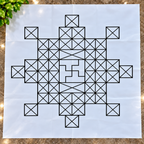 Sarppabali _3.5 Feet _with Kadumthudi Flex Stencil | Traditional Kerala Ritual Kolam Design | Reusable Rangoli Stencil for Pooja, Festivals & Spiritual Decor (Copy)