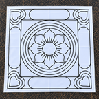 Ashtadhalam Normal Kolam Flex Stencil  | Reusable Rangoli Stencil for Pooja & Festivals