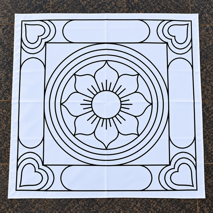 Ashtadhalam Normal Kolam Flex Stencil  | Reusable Rangoli Stencil for Pooja & Festivals