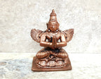 Sacred Garudar Solid Copper Idol – 6.3 cm | 135 Grams | Antique Patina Finish | Handcrafted Temple Murti