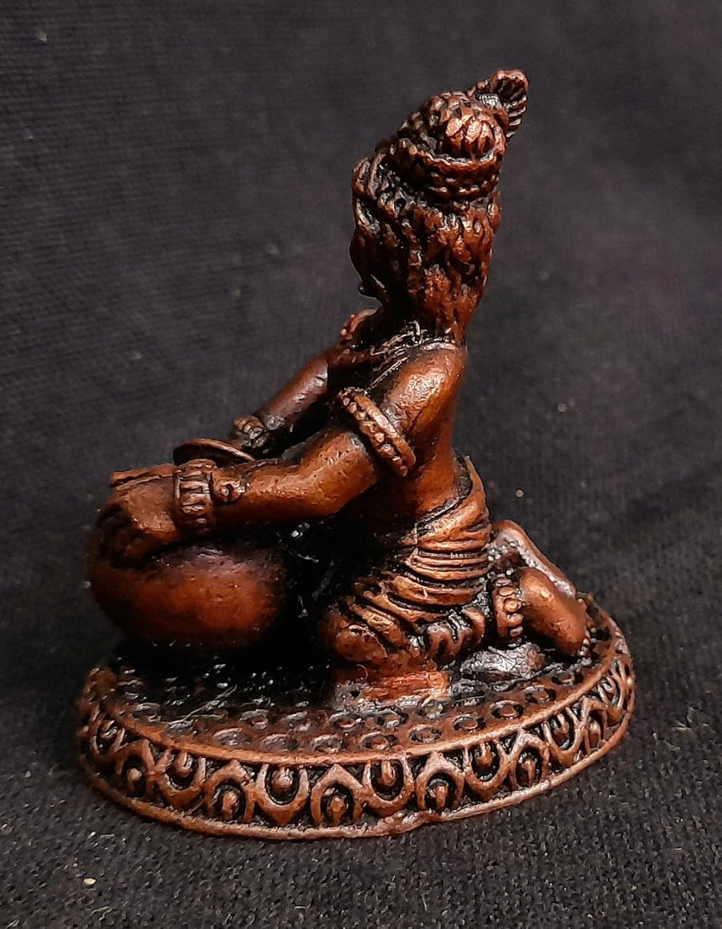 Sacred Bal Krishna (Makhan Chor) Solid Copper Idol – 1.8 Inches | 85 Grams | Antique Patina Finish | Handcrafted Murti