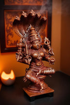 Sacred Copper Goddess Amman Idol – 4.8 Inches, 450 Grams, Handmade Patina Antique Finish, Pack of 1 Piece