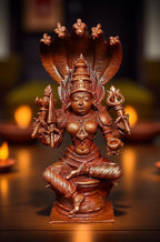 Sacred Copper Goddess Amman Idol – 4.8 Inches, 450 Grams, Handmade Patina Antique Finish, Pack of 1 Piece