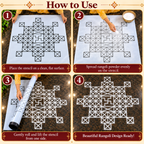 Sarppabali _3.5 Feet _with Kadumthudi Flex Stencil | Traditional Kerala Ritual Kolam Design | Reusable Rangoli Stencil for Pooja, Festivals & Spiritual Decor (Copy)