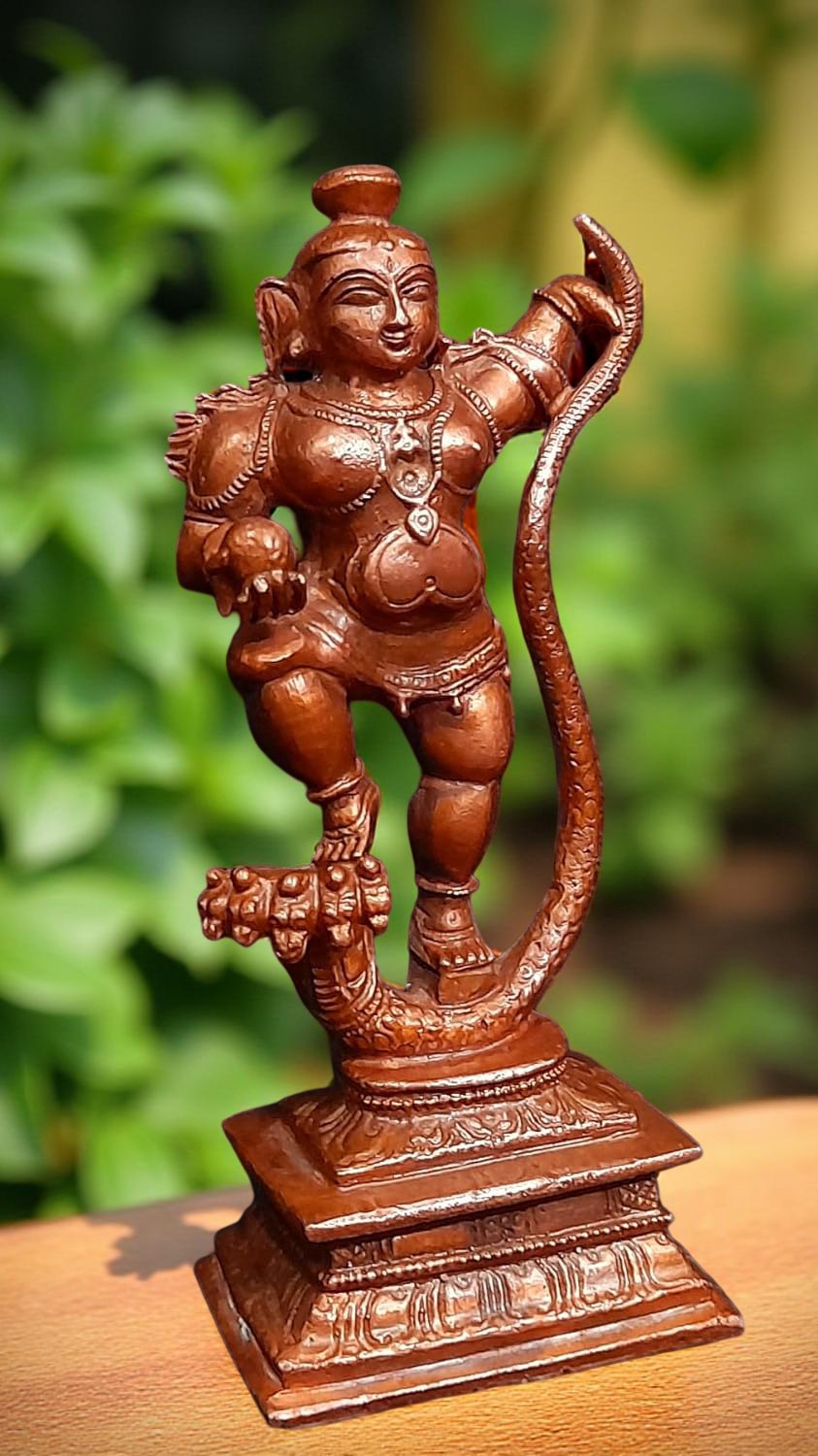 Brown Copper Idols Handmade Kalinganarthana Krishn India, 4.2 Inches, A 350 Gm, Pack Of 1 Piece