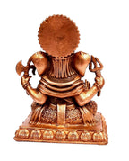 Brownish-Orange Copper Idols Of God Ganesh, 2.7 Inch, 130 Gram, Patina Antique Finish, Pack Of 1 Piece