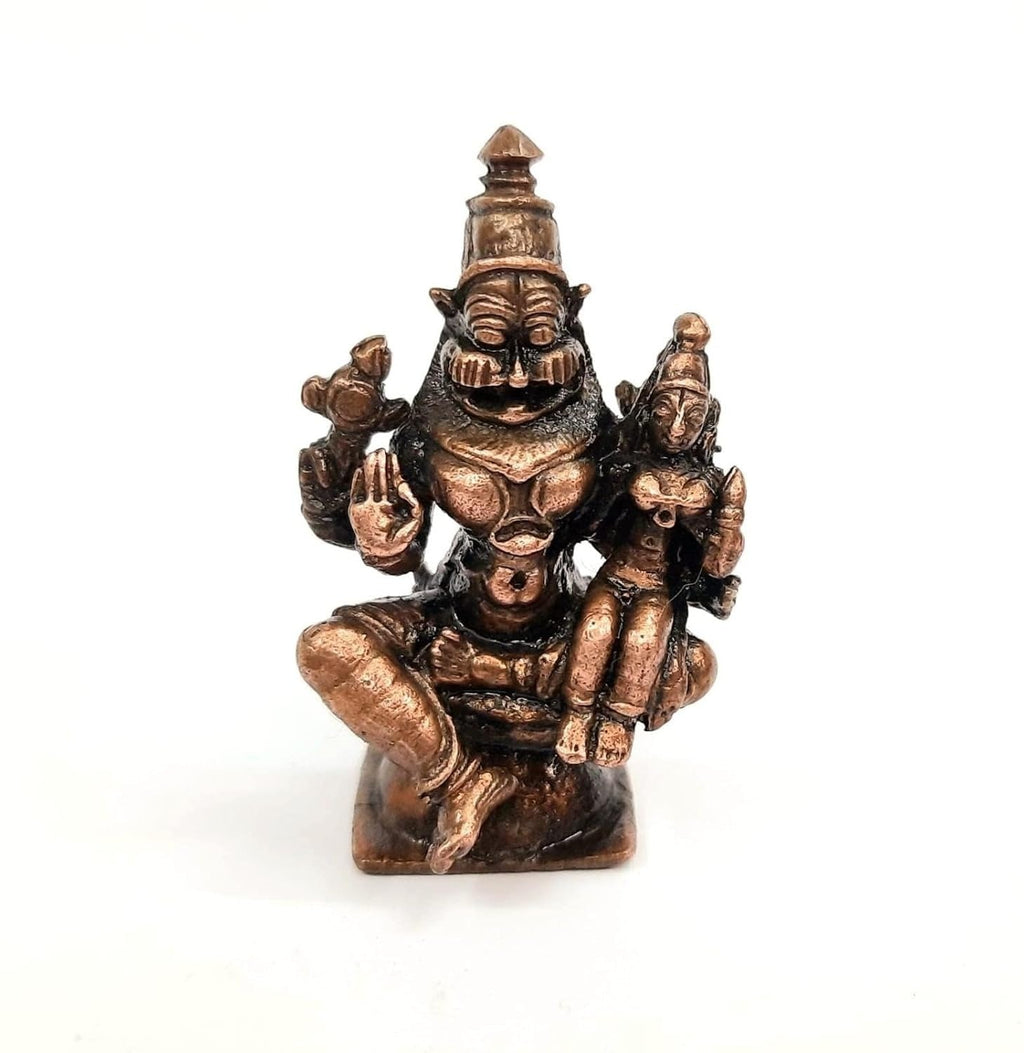 Antique Copper Copper Handmade Lakshmi Narasimhar 1.5 Inches, 50G, Pack Of 1 Piece
