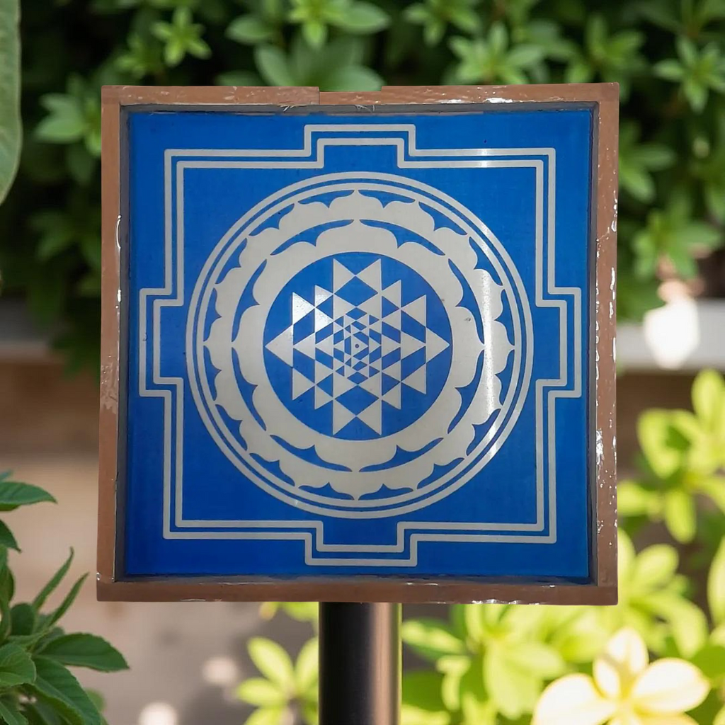 Unikraf Jumbo Rangoli Sri Yantra Stencil Wooden 30x30 Inches Pack of 1 piece
