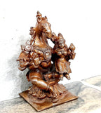Brown Copper Idols Of God Sri Lakshmi Hayagreeva Avataram 3.2 Inches, 253G, Patina Antique Finish Pack Of 1 Piece