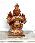 Brown Copper Idols Of God Sri Lakshmi Hayagreeva Avataram 3.2 Inches, 253G, Patina Antique Finish Pack Of 1 Piece