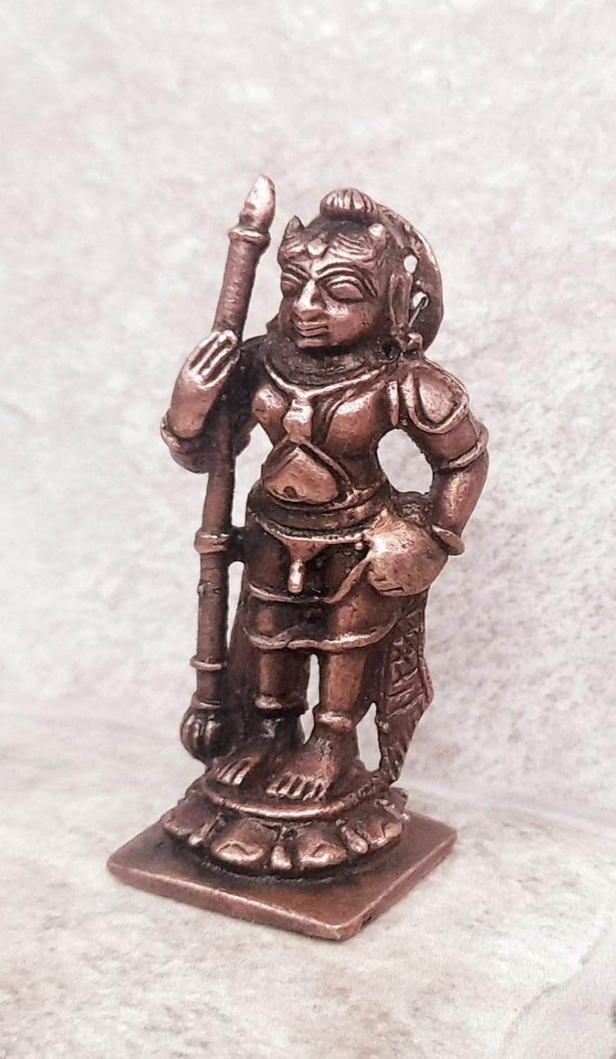 Antique Copper Copper Handmade Udupi Krishna Idols India, 1.9 Inches, 50G, Patina Antique Finish, Pack Of 1 Piece