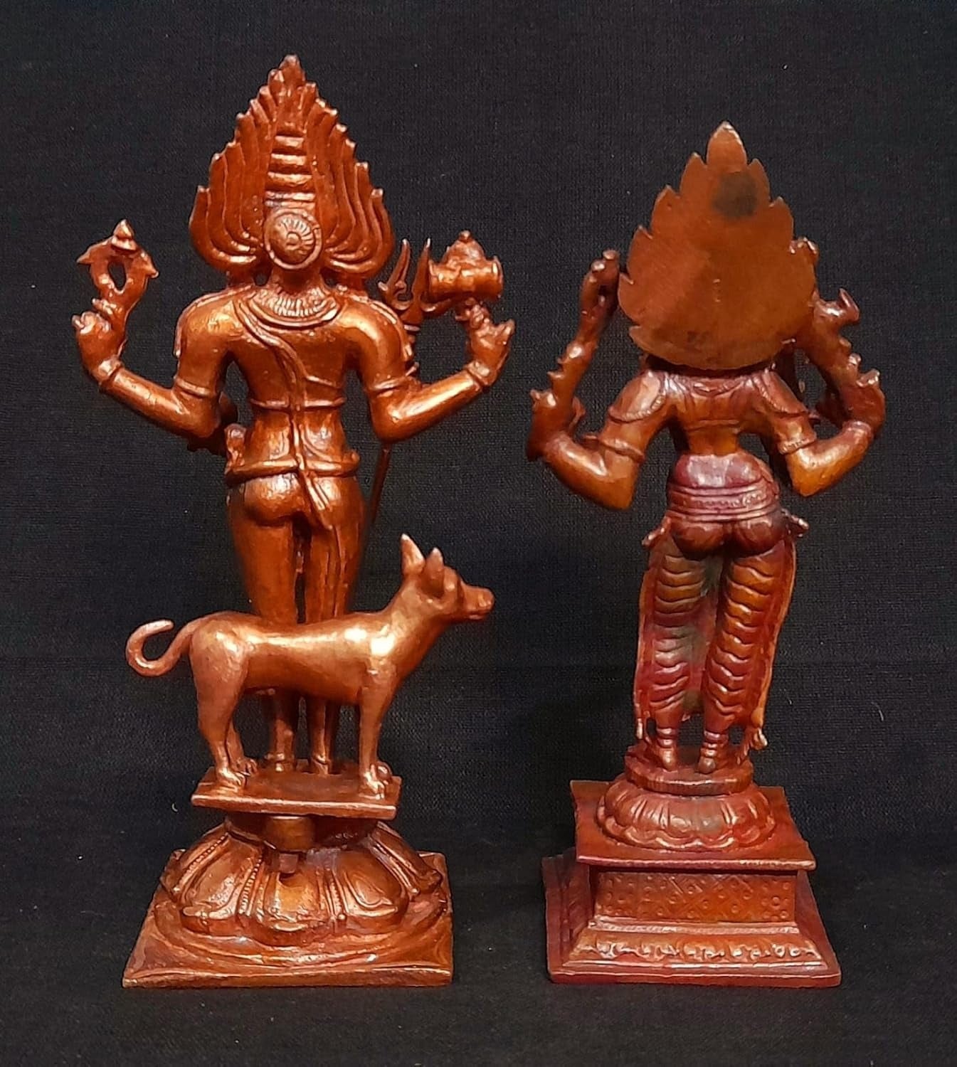 Brown Copper Idols Of God Kalabhairavar, 5.5 Inches, Amman 820G, Pack Of 2 Piece