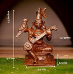 Sacred Raja Matangi Solid Copper Mini Idol – 1.6 Inches | 50 Grams | Antique Patina Finish | Handcrafted Tantric Devi Murti | Unikraf
