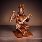 Sacred Raja Matangi Solid Copper Mini Idol – 1.6 Inches | 50 Grams | Antique Patina Finish | Handcrafted Tantric Devi Murti | Unikraf