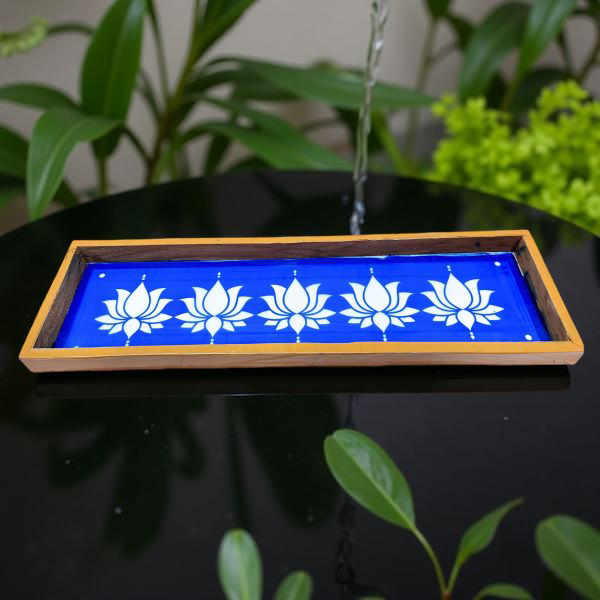 Unikraf  Lotus Border Rangoli (Model 2) Wooden 17x5 Inches Pack of 1 Piece