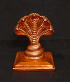 Brownish-Orange Copper Idols India, 1.8 Inches, Handmade Adhisesha, 80G, Patina Antique Finish, Pack Of 1 Piece
